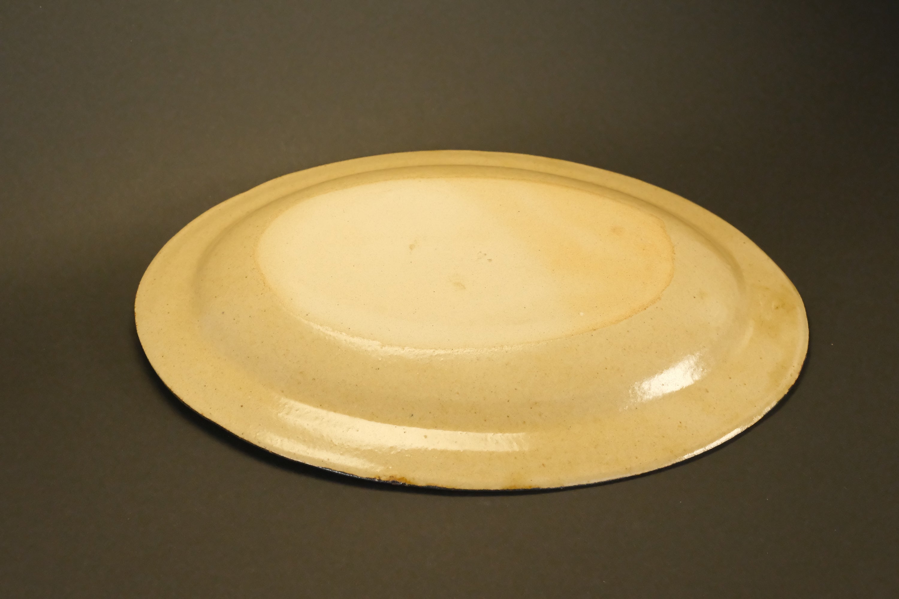 Blue Floral Oval Ceramic Plate B