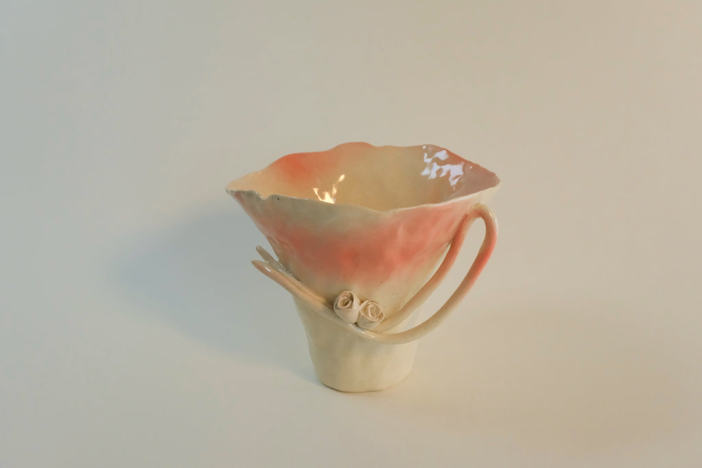 Pink Twin Blossom Ceramic Cup