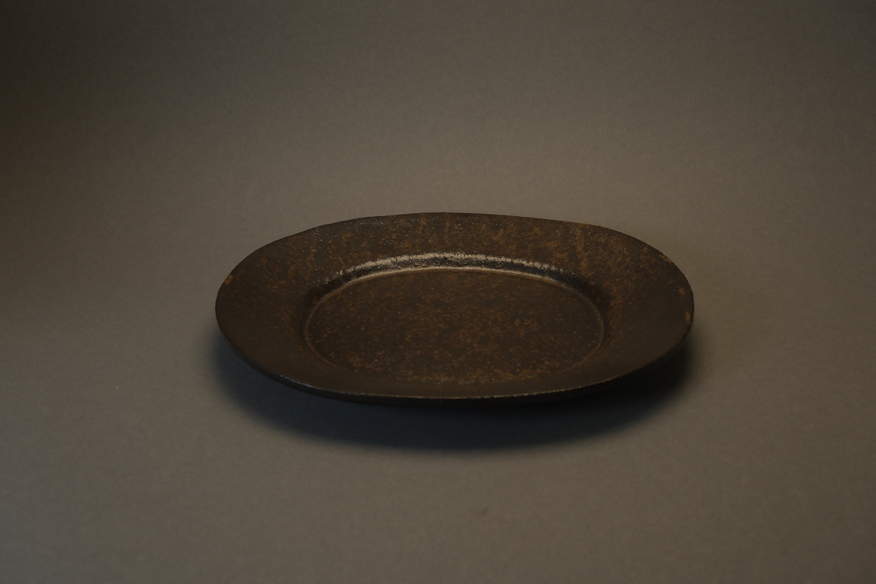 Brown Wide Oval Plate