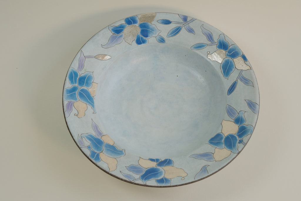 Silver-Dusted Blue Lily Plate B