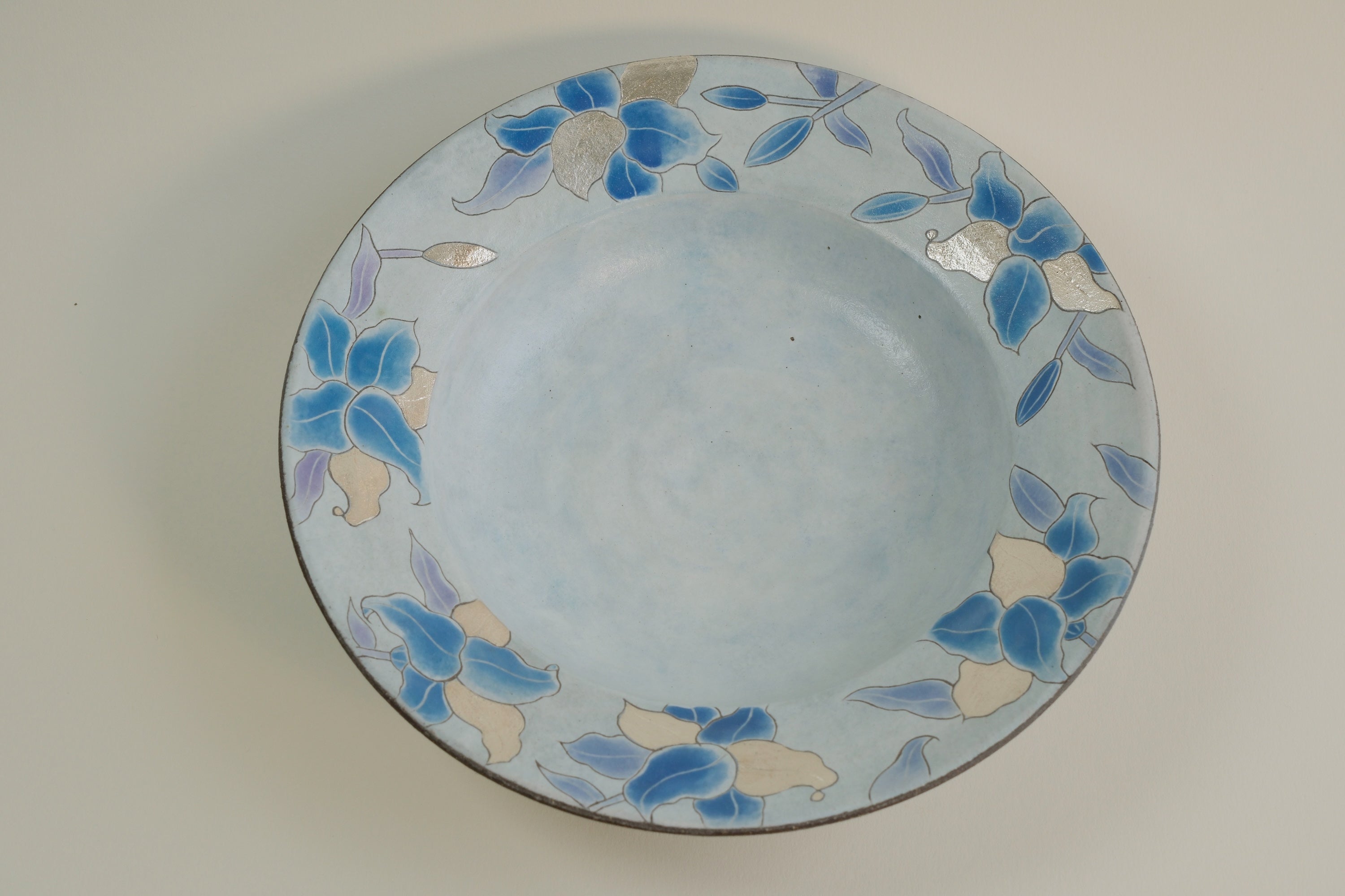 Silver-Dusted Blue Lily Plate B