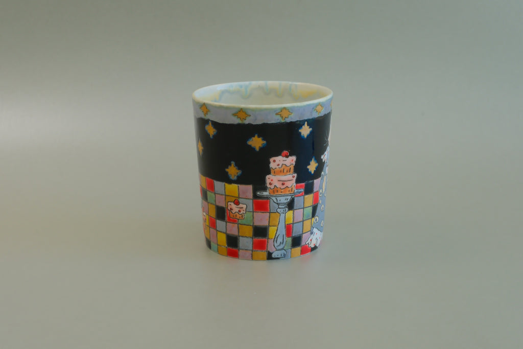 Pajama Cat & Cake Cup - Large