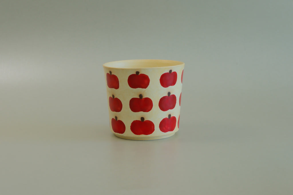 Pajama Cat & Red Apple Cup - Small