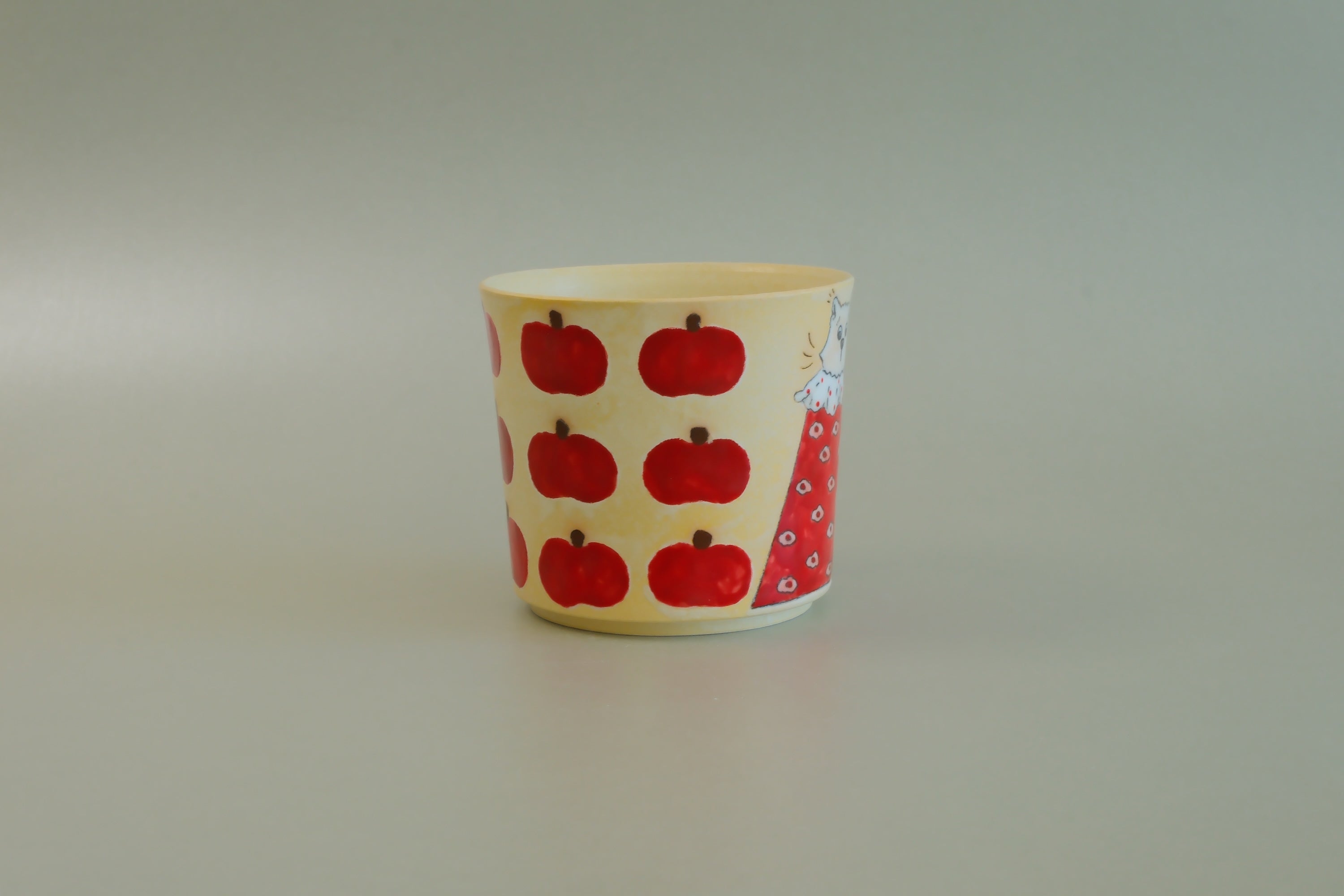 Pajama Cat & Red Apple Cup - Small