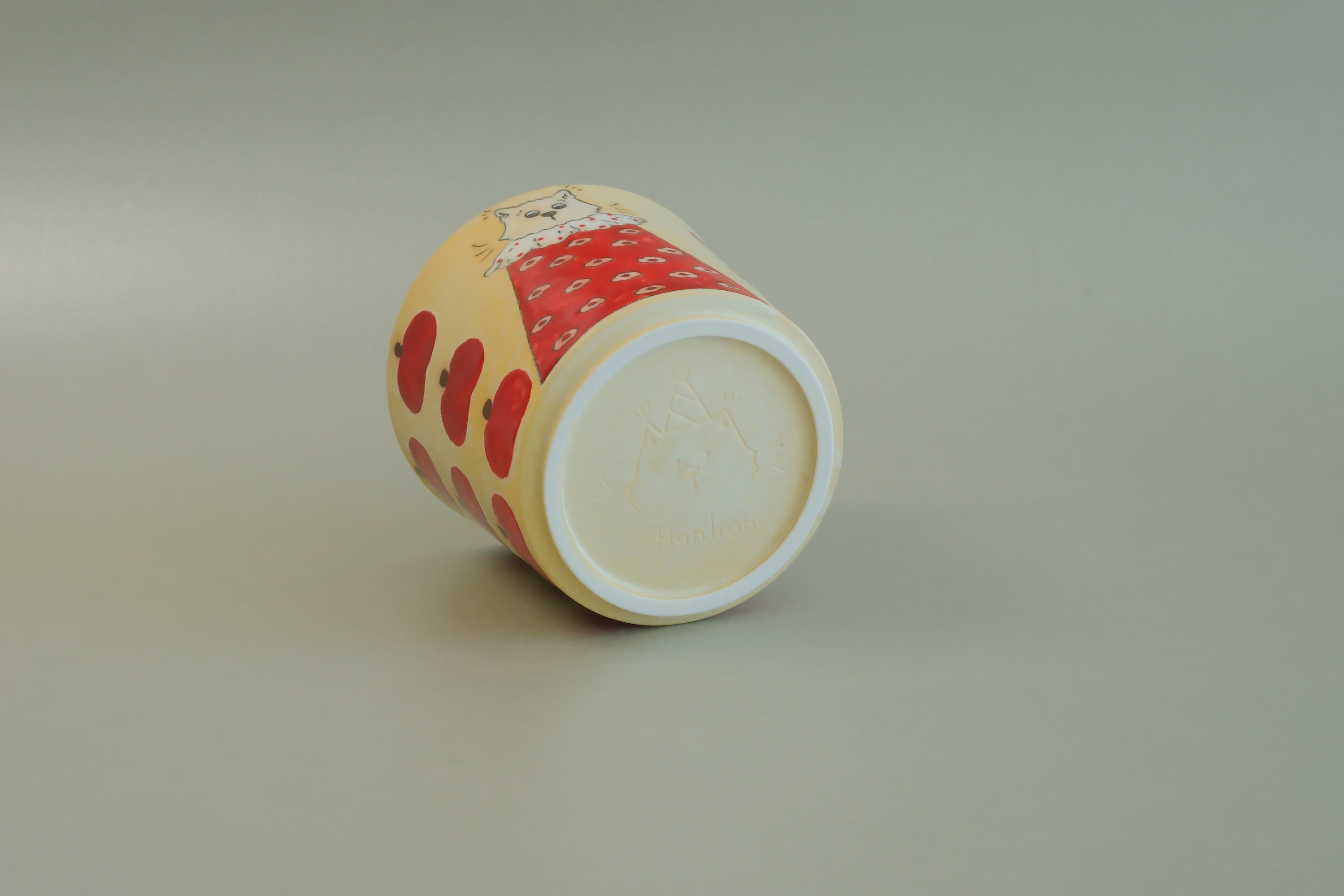 Pajama Cat & Red Apple Cup - Small