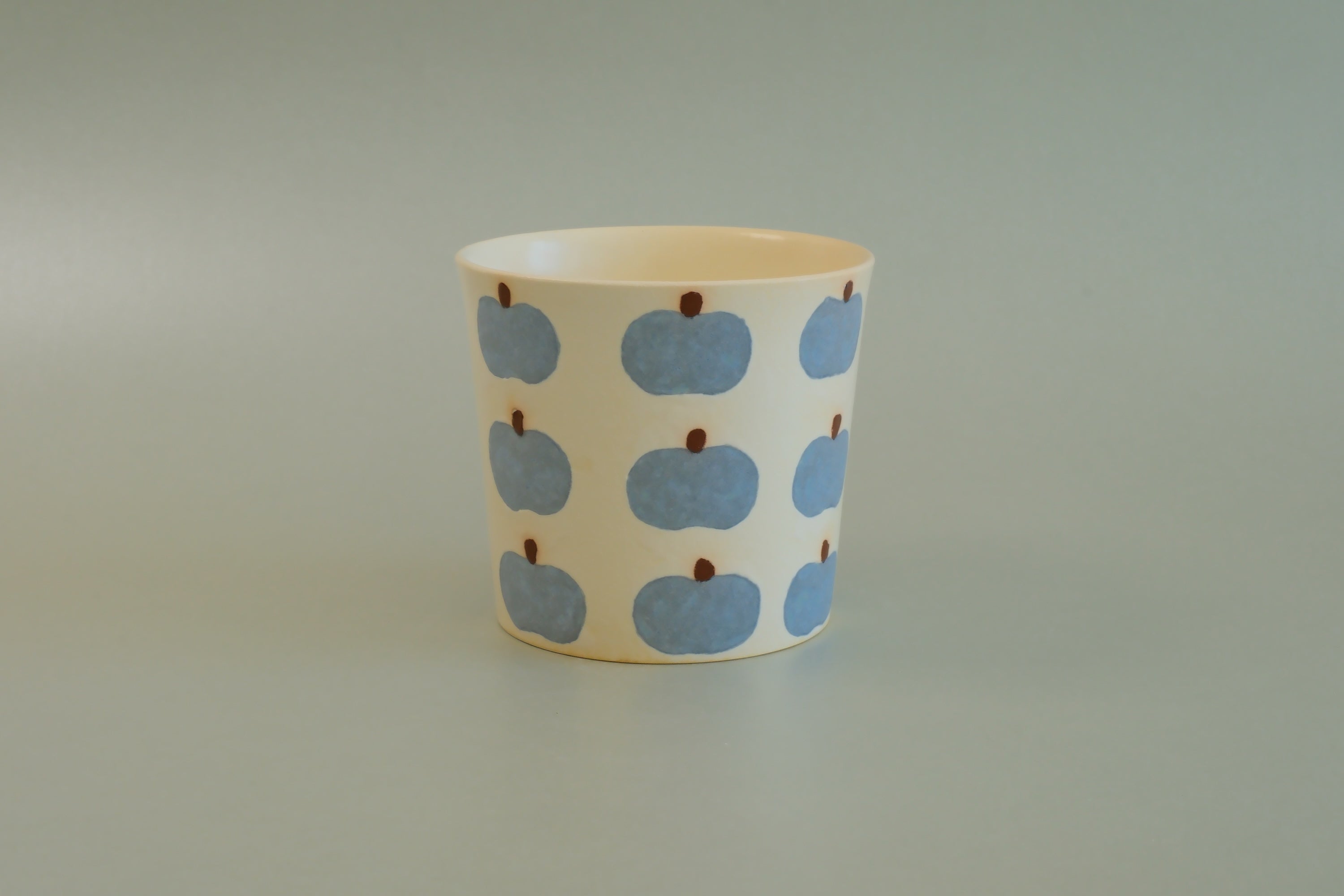 Pajama Cat & Blue Apple Cup - Small