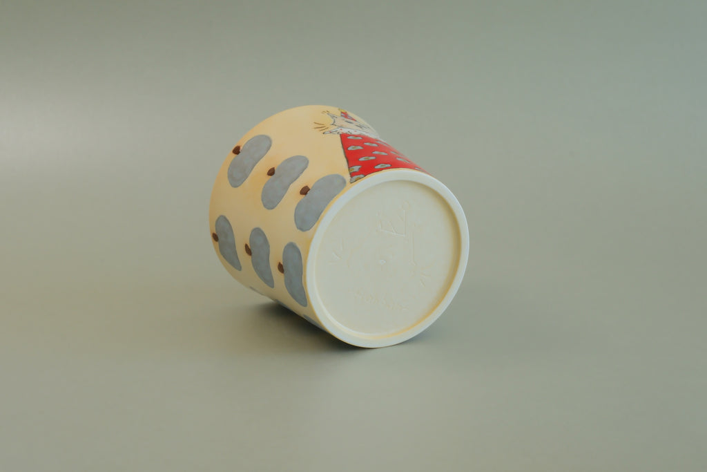 Pajama Cat & Blue Apple Cup - Small