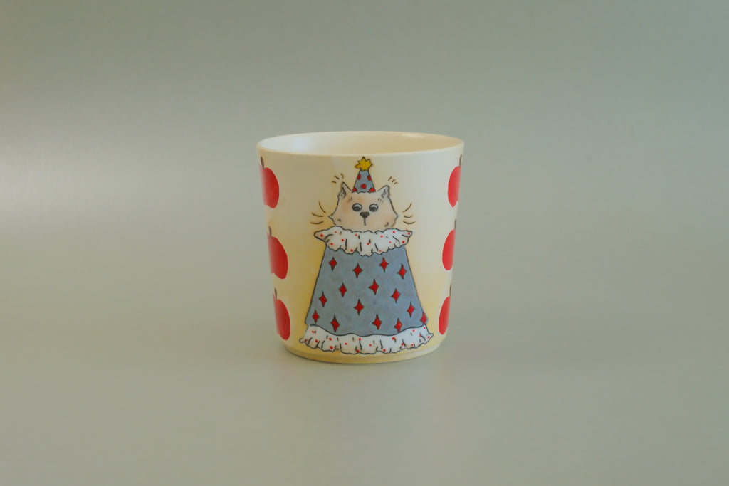 Pajama Cat & Red Apple Cup - Large