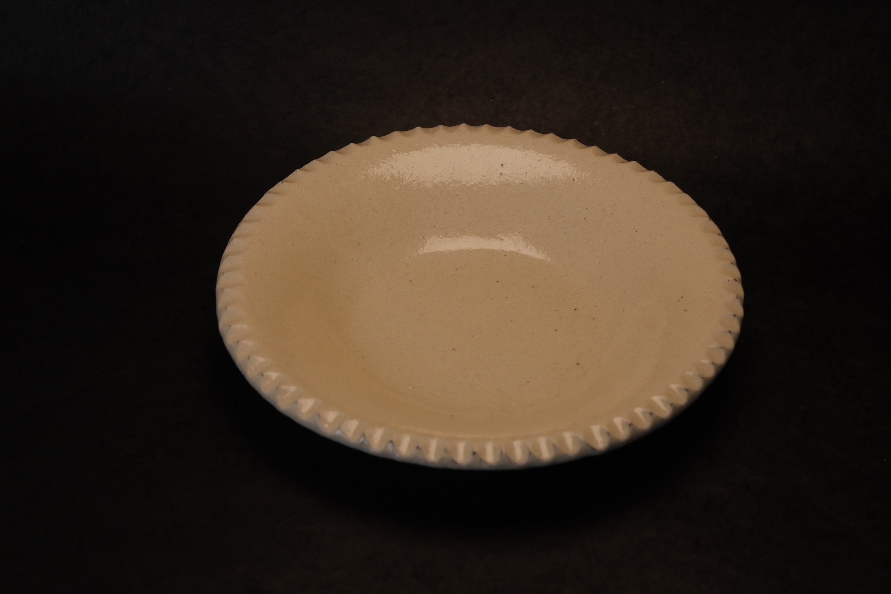 Scalloped Edge Deep Plate A