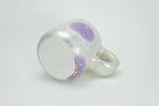 Purple Apple Pattern Silver Luster Ceramic Mug