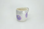 Purple Apple Pattern Silver Luster Ceramic Mug