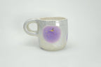 Purple Apple Pattern Silver Luster Ceramic Mug