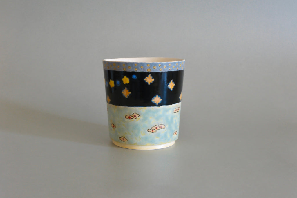 Yellow Pajama Cat Ceramic Cup - Large