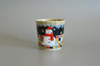 Light Green Pajama Cat & Snowman Ceramic Cup - Large