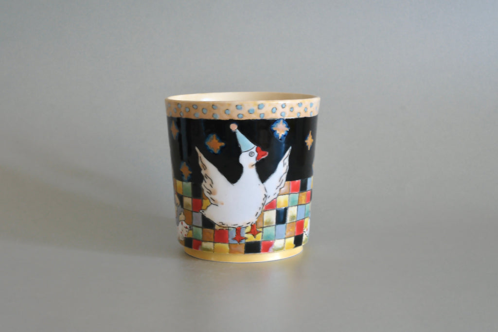 Pajama Cat & Goose Mosaic Ceramic Mug