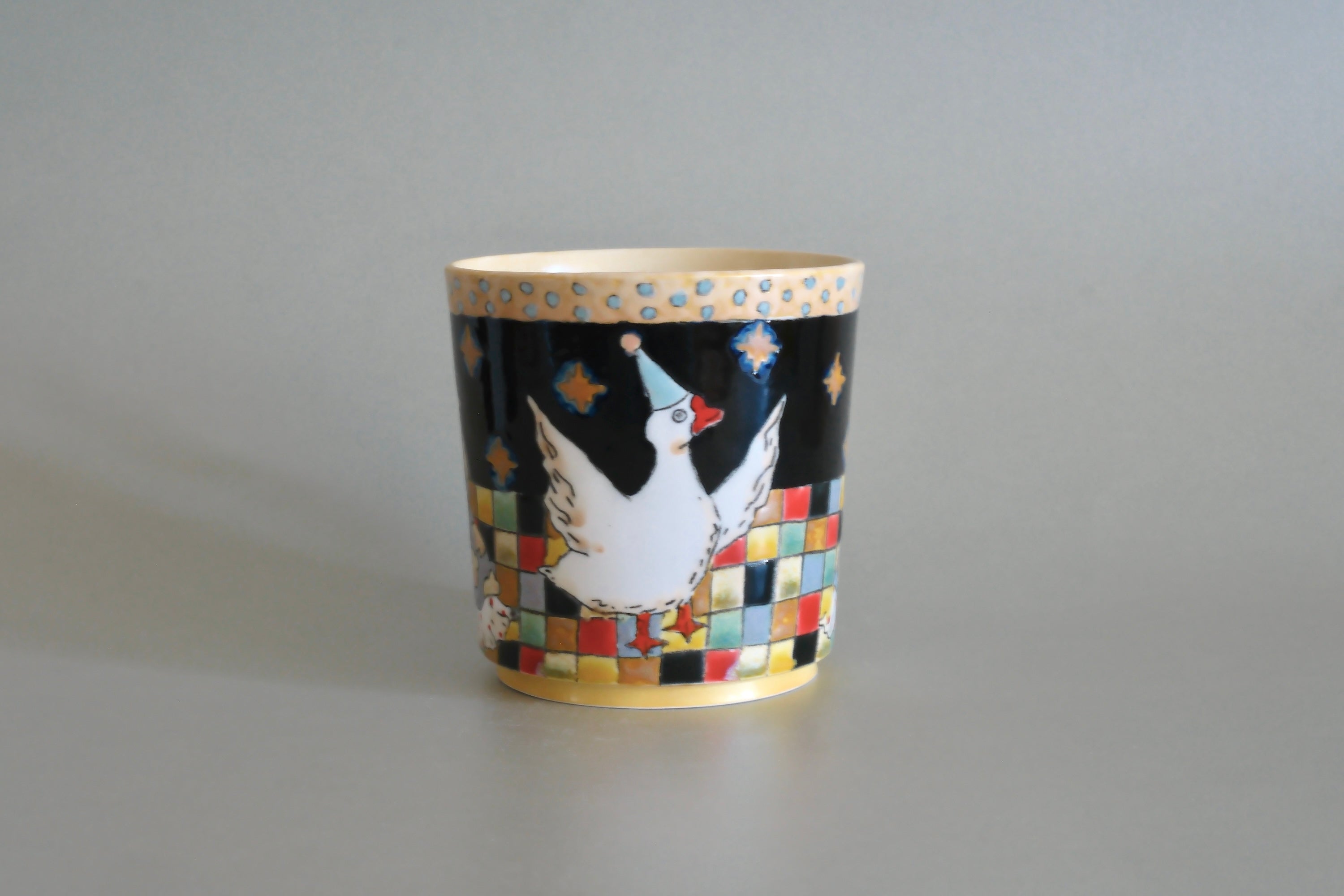 Pajama Cat & Goose Mosaic Ceramic Mug