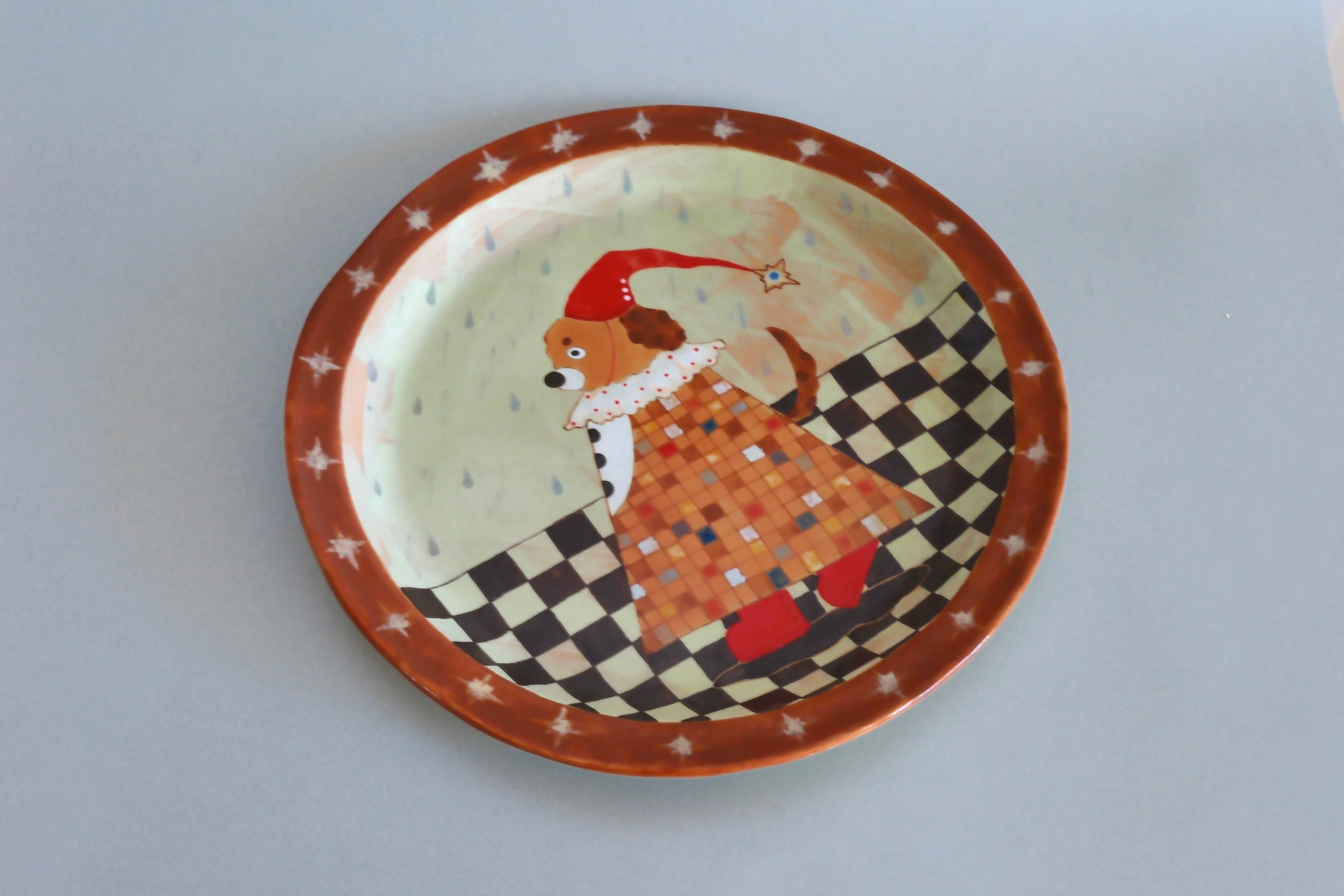 Pajama Dog Ceramic Plate - Large
