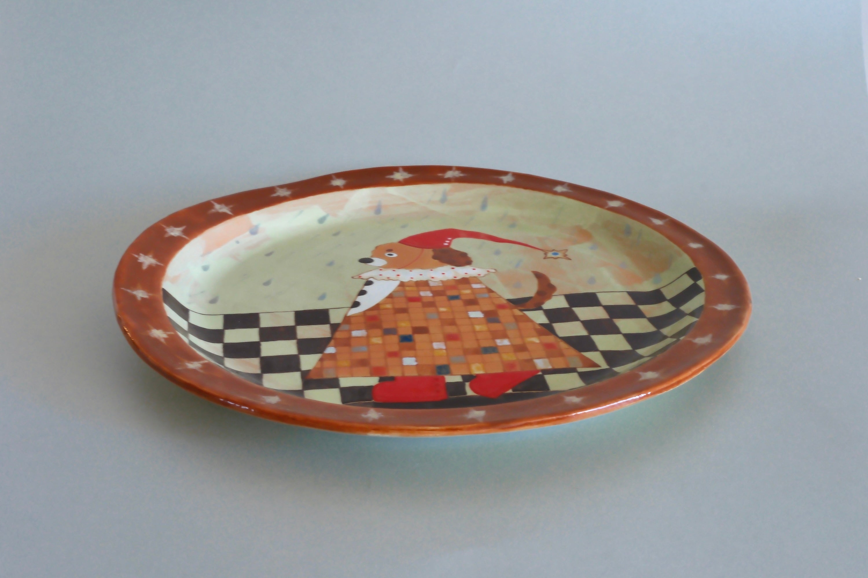 Pajama Dog Ceramic Plate - Large